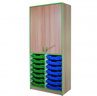 Skříň kombinovaná s 2 boxy + 2x dveře