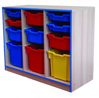 Skříň nízká, 3 boxy pro kontejnery