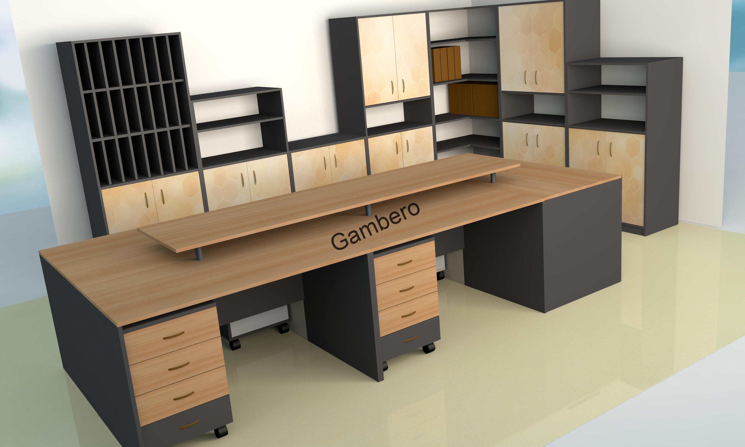 Sestava skříní sborovna, kabinet, kancelář XL rohová