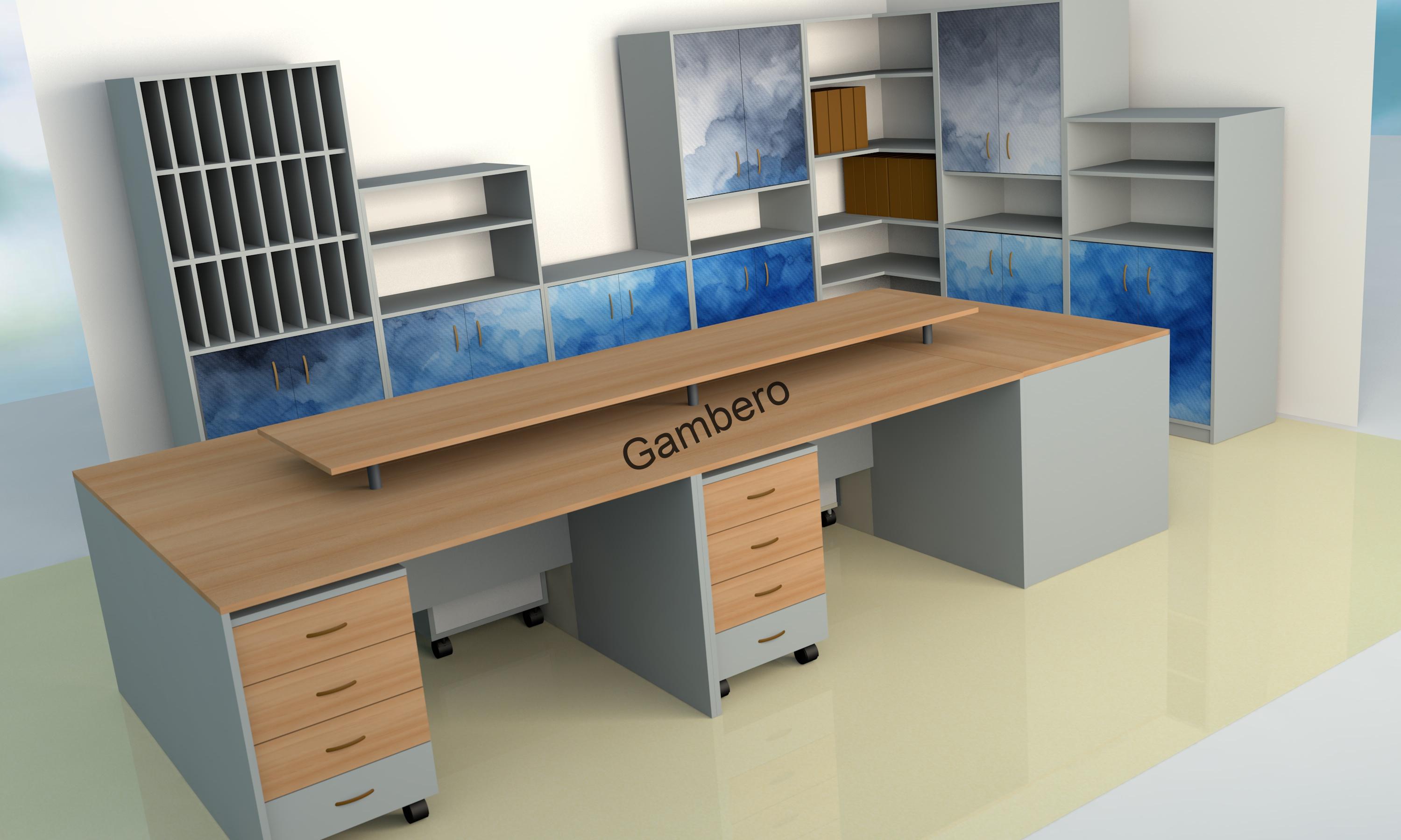 Sestava skříní sborovna, kabinet, kancelář XL rohová