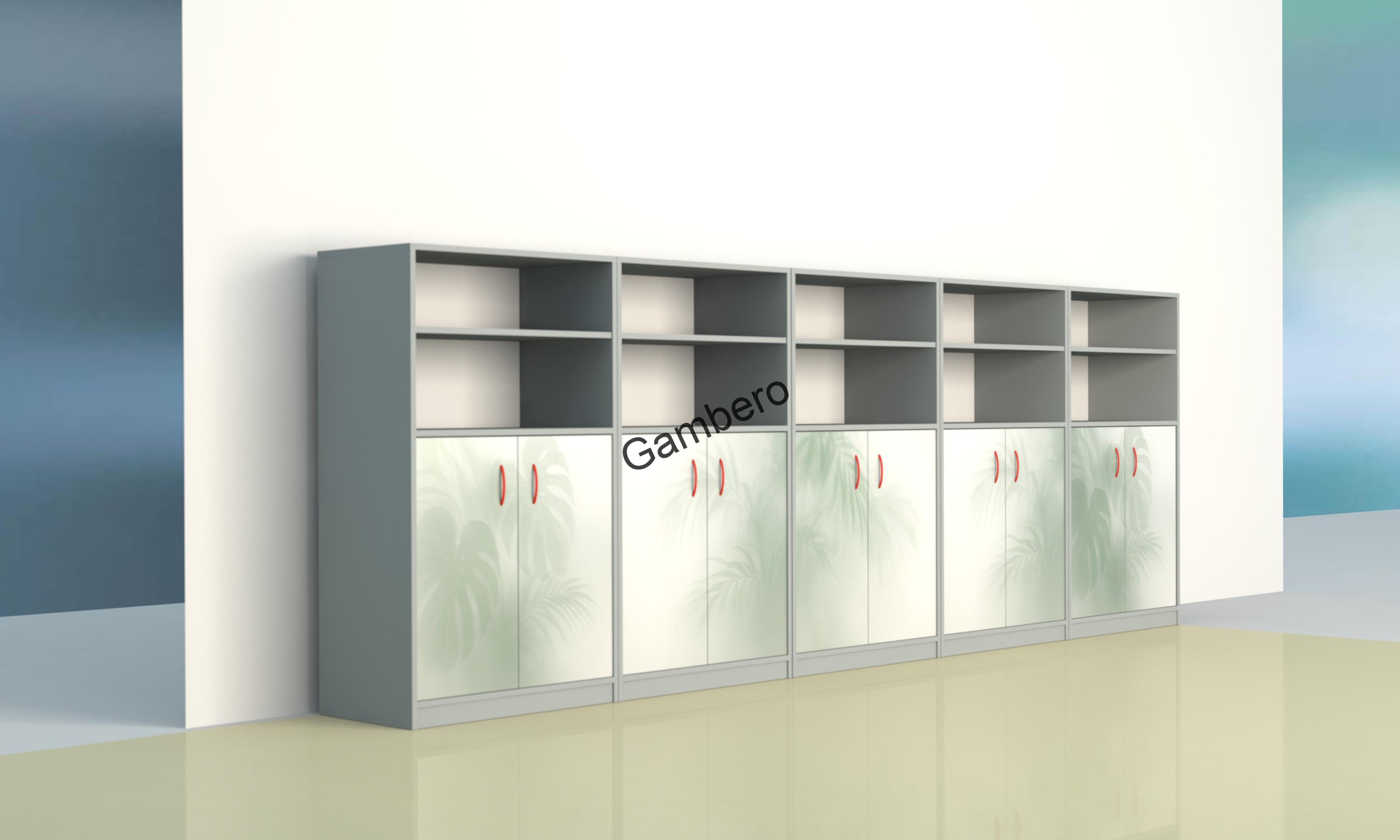 Sestava skříní sborovna, kabinet, kancelář M rovná