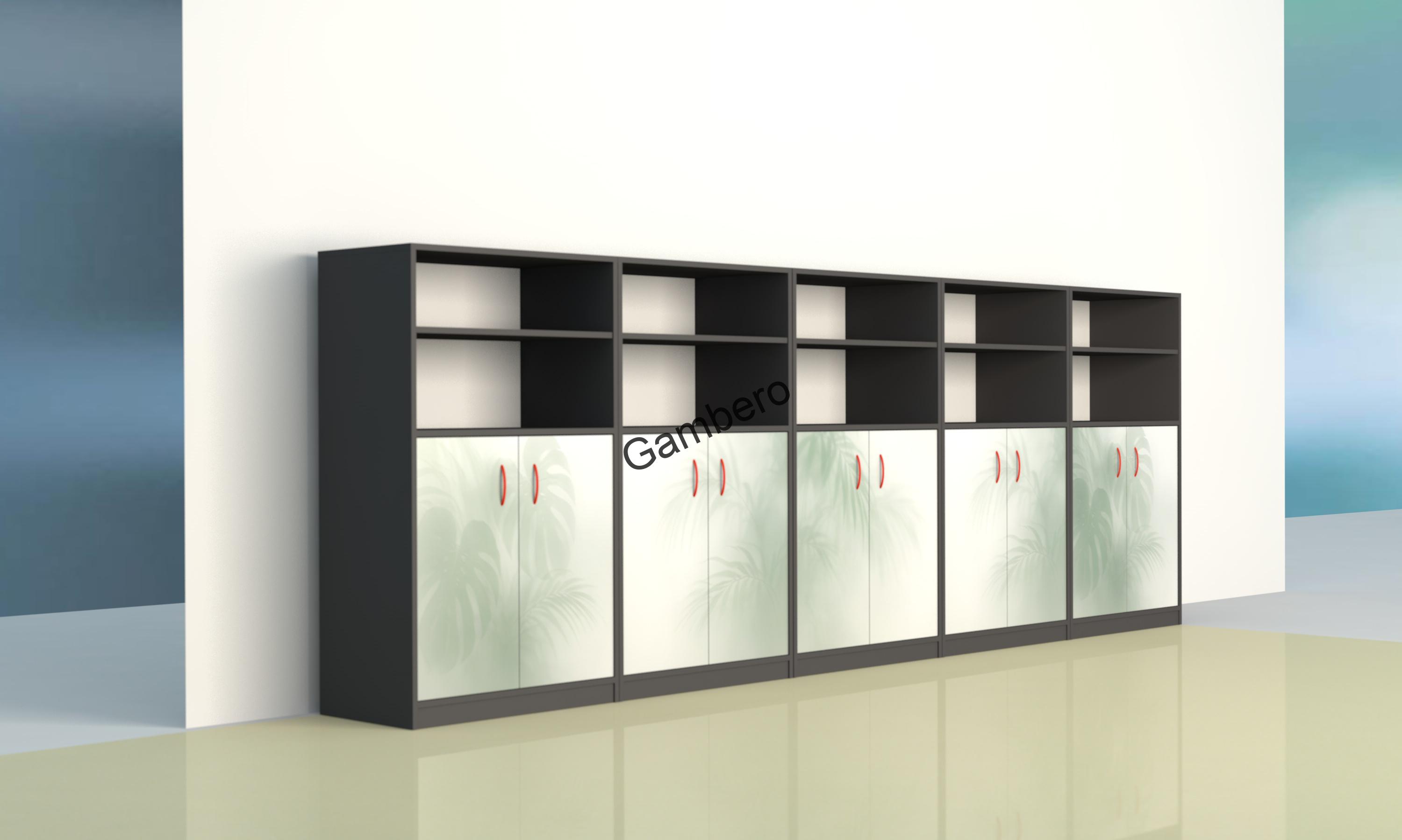 Sestava skříní sborovna, kabinet, kancelář M rovná