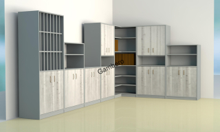 Sestava skříní sborovna, kabinet, kancelář XL rohová
