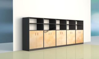 Sestava skříní sborovna, kabinet, kancelář M rovná
