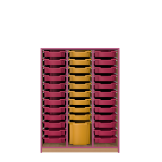 Skříň snížená, 3 boxy  pro kontejnery