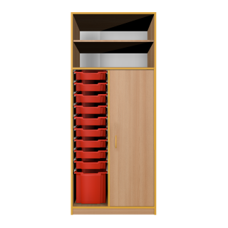 Skříň kombinovaná s 1 boxem