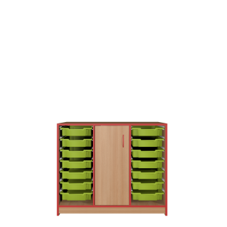Skříň nízká, 1 x dveře +  boxy pro kontejnery